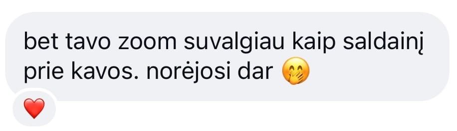 dalyvės atsiliepimas apie Planavimo praktiką
